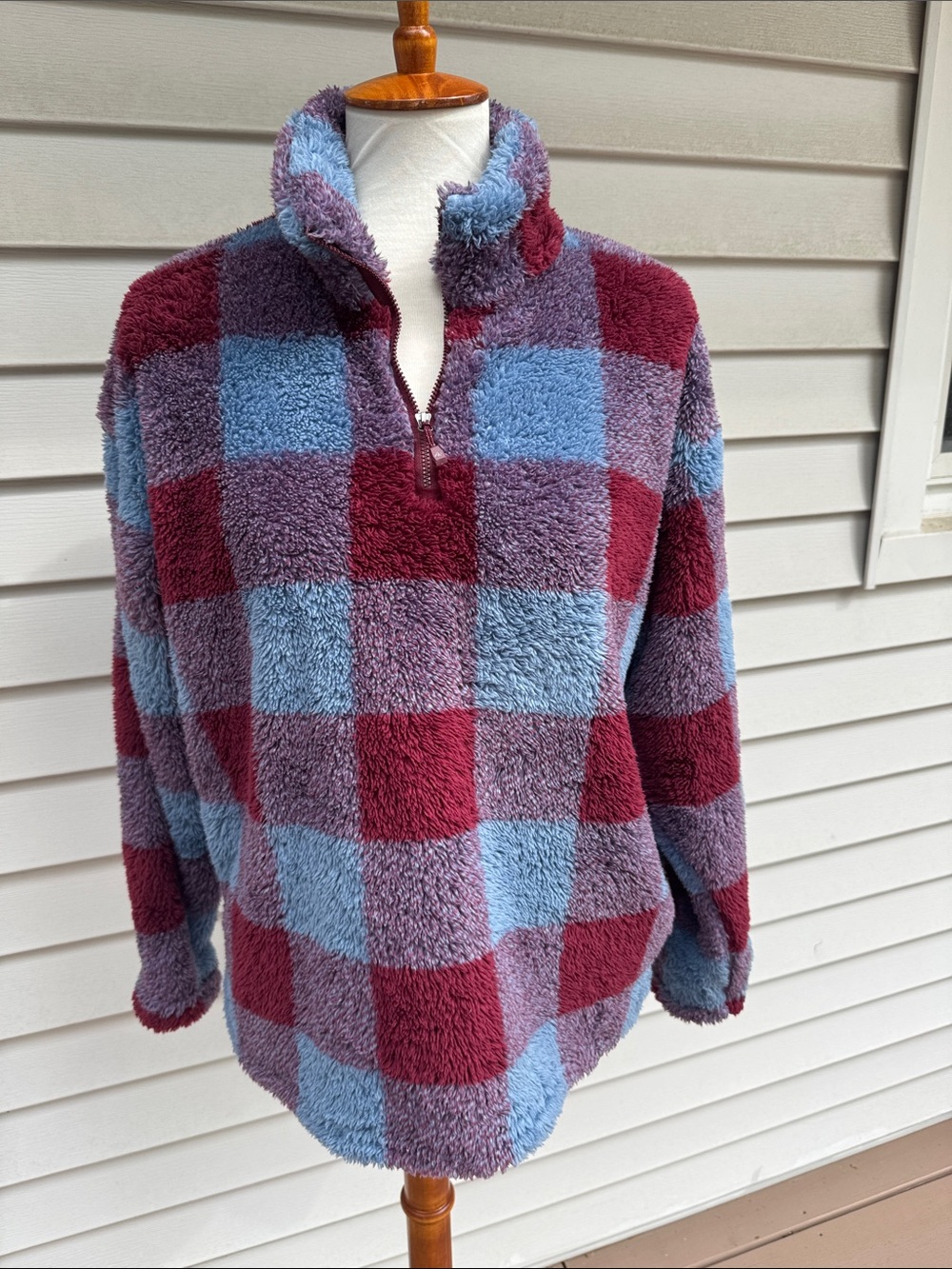 Eddie Bauer 1/4 Zip shaggy Fleece Pullover Soft